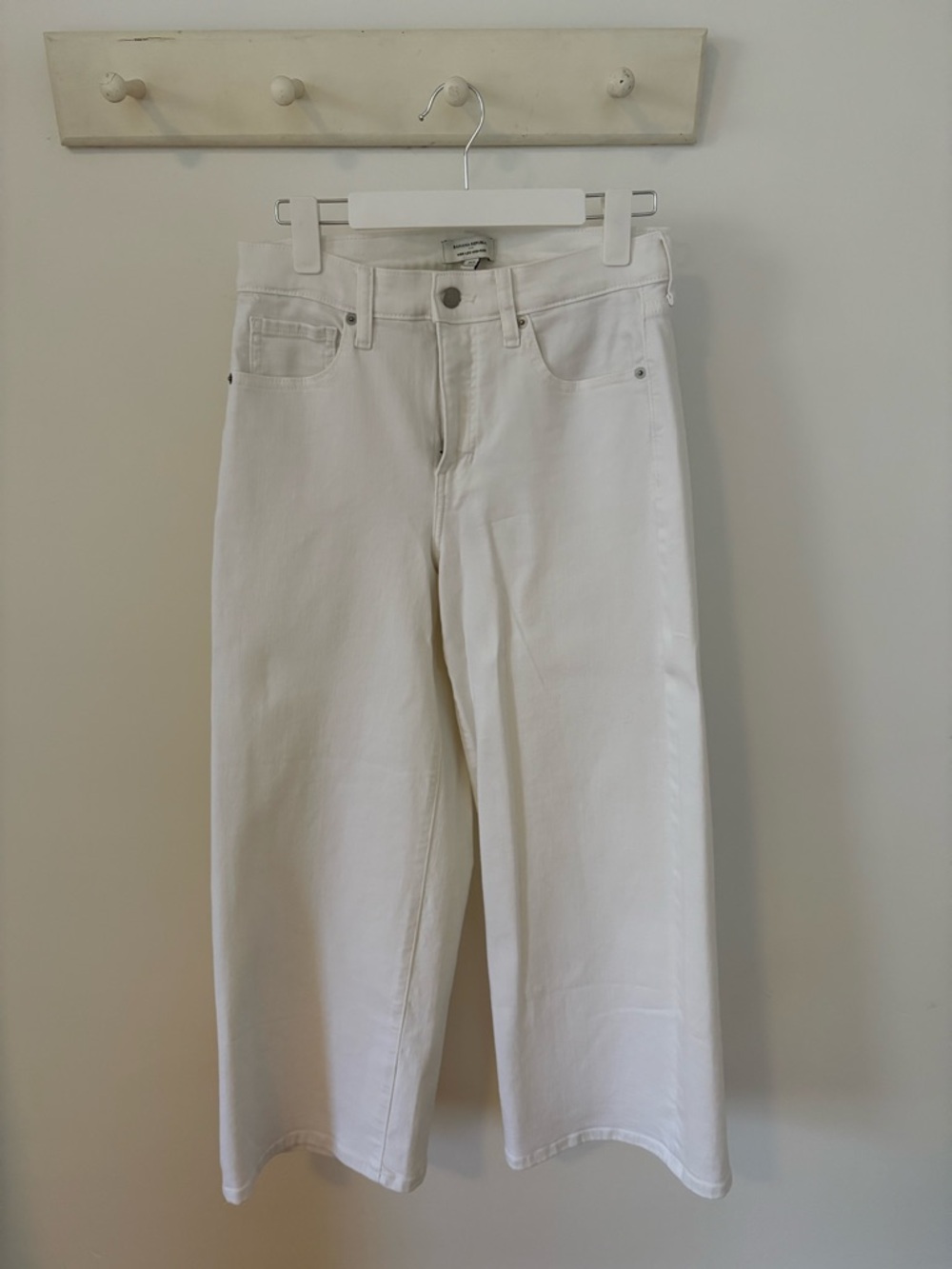Banana Republic White Wide-Leg Jeans